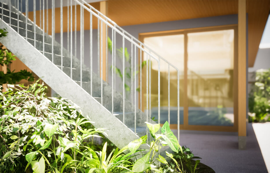 施主様へのプレゼンの際に使用する3DCGを制作させていただきました。